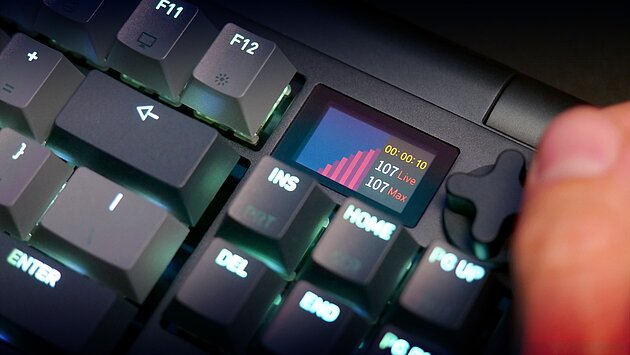 gaming keyboard with rotary knob